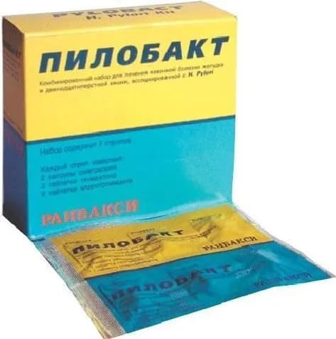 Пилобакт, набор таблеток и капсул , 6 шт./компл, 7 шт
