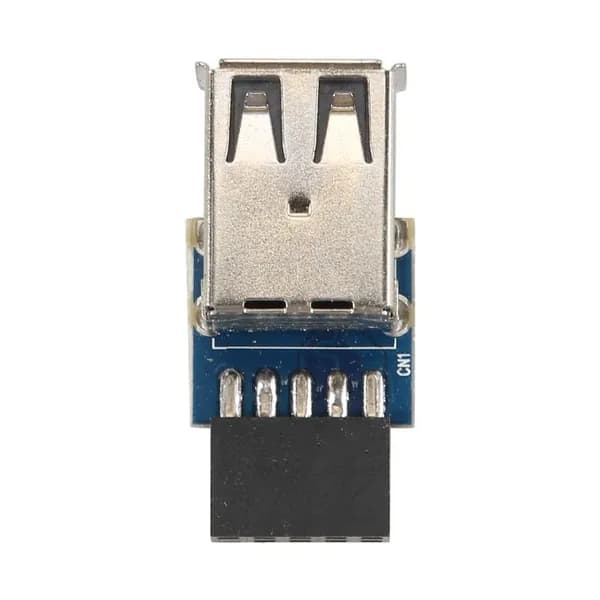 Переходник с 9-контактного разъёма материнской платы на двойной USB 2.0: внутренняя вилка/2 порта