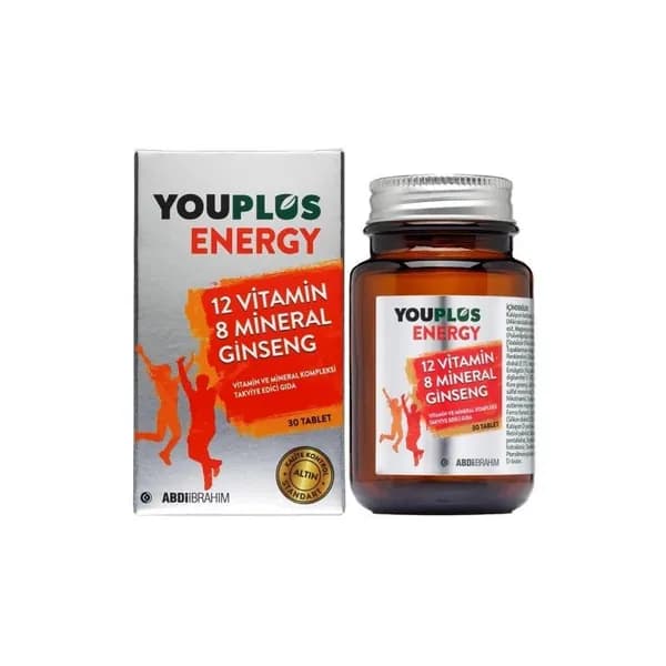 Youplus Энергетический, витаминно-минеральный комплекс, обогащающая пища 30 таблеток
