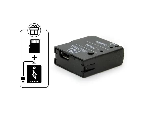 Мини диктофон Soroka-07 (Luxe) (P21418ROS) + ПОДАРКИ (microSD 32ГБ и Power Bank 10000 mAh) - размеры 28х22,5х9,7 мм, запись до 9 метров, автономная работа до 59 часов - мини диктофон для записи