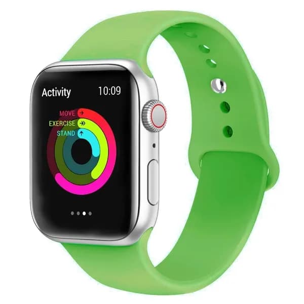 Силиконовый ремешок для часов Apple Watch 38/40/41 мм / зеленый (№31), размер ремешка S