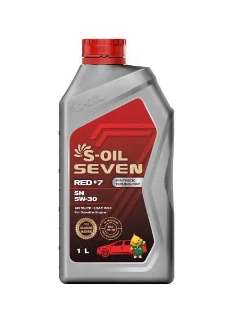 S-OIL SEVEN RED #7 5W-30 Масло моторное, Полусинтетическое, 1 л