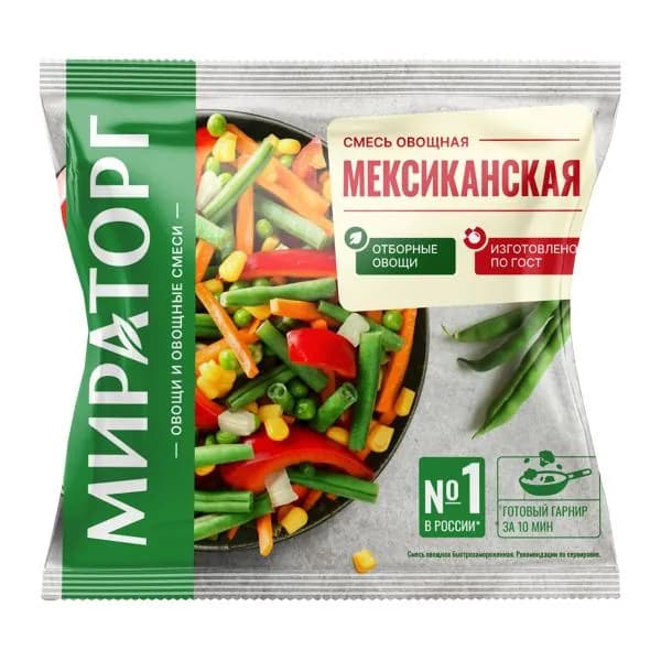 Мексиканская смесь Мираторг быстрозамороженная 400г