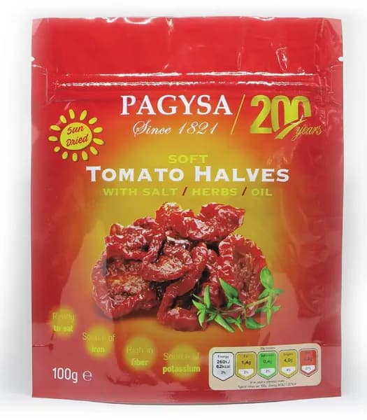 Томаты вяленые мягкие с маслом и травами 100 гр ТМ "Pagysa" ( Турция )