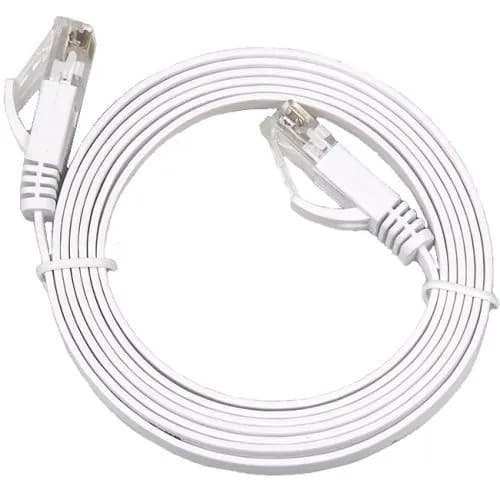 Кабель для интернет-соединения, патч-корд UTP CAT6 1.5м Dialog CN-0115F white плоский RJ-45 кабель - серый