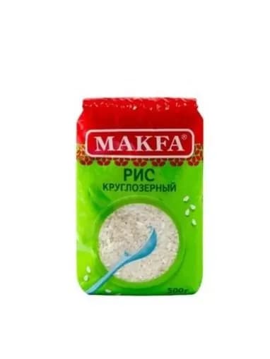 Крупа Рис MAKFA круглозерный шлиф., 500г