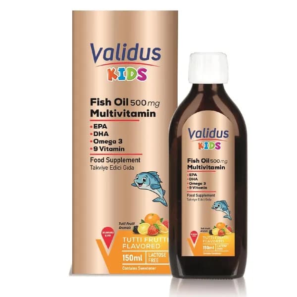 Сироп рыбий жир + мультивитамины Validus Kids, 150 мл