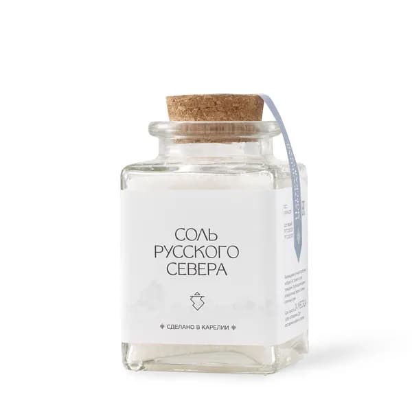 Соль Русского Севера Fleur De Sel De La Mer Blanche, 50 г, стеклянная банка