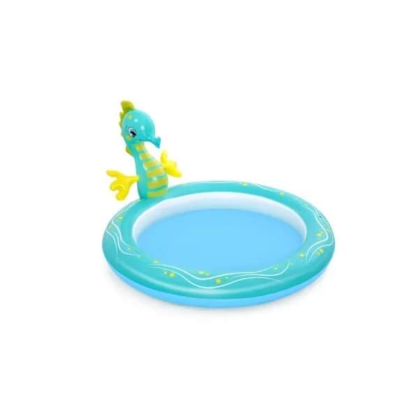 Бассейн надувной с разбрызгивателем BestWay 53114 "Seahorse" 188х160х86см