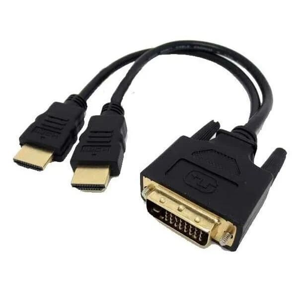 Переходник DVI M to 2 HDMI M (24+1)