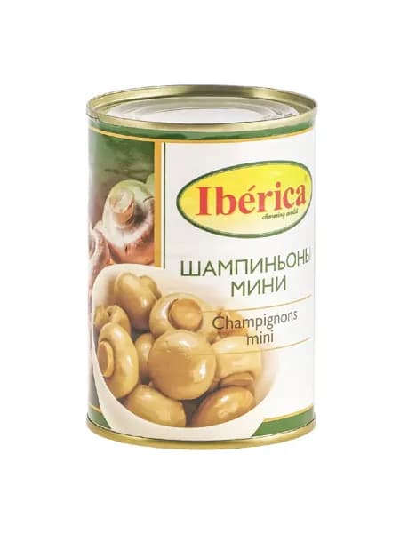 Шампиньоны Iberica целые консервированные, 400 гр