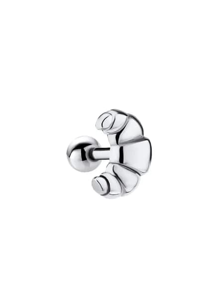 Серьга для пирсинга хеликса из серебра 925 Круассан