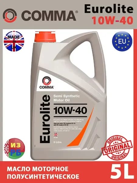 Моторное масло Eurolite 10W40 5 л, полусинтетическое