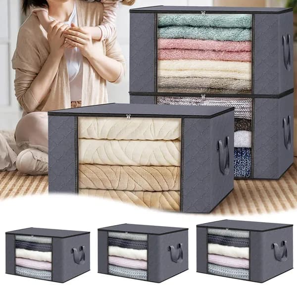 Кофр для хранения вещей 50x35x20 см с крышкой синий