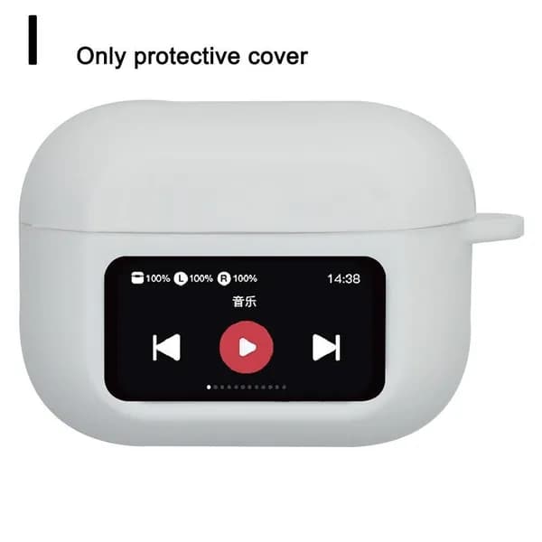 Беспроводной чехол для наушников Bluetooth, силиконовый защитный чехол для AirPods A9pro с экраном