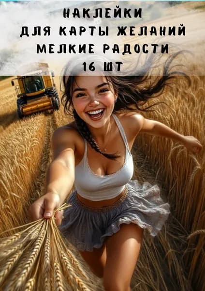 Набор наклеек стикеров Для карты желаний Мелкие радости 16 штук