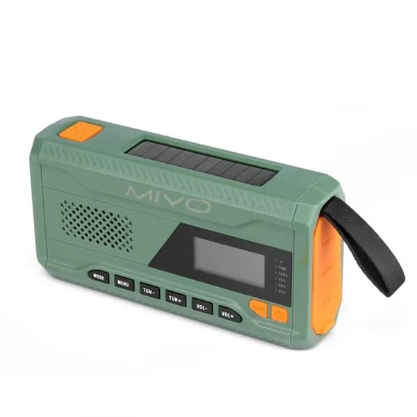 Радиоприемник Mivo MR-001 USB +Solar Power (зеленый)