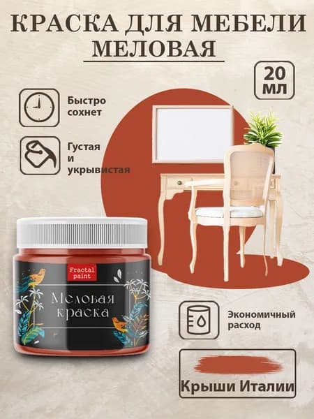 Меловая краска для мебели "Крыши Италии" (20 мл)