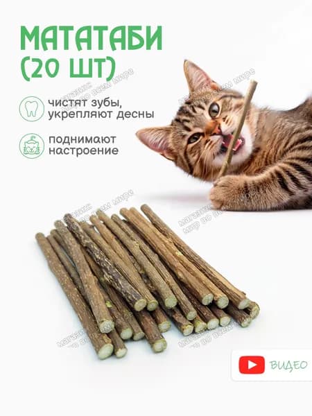Жевательные палочки МАТАТАБИ для чистки зубов, 20 шт