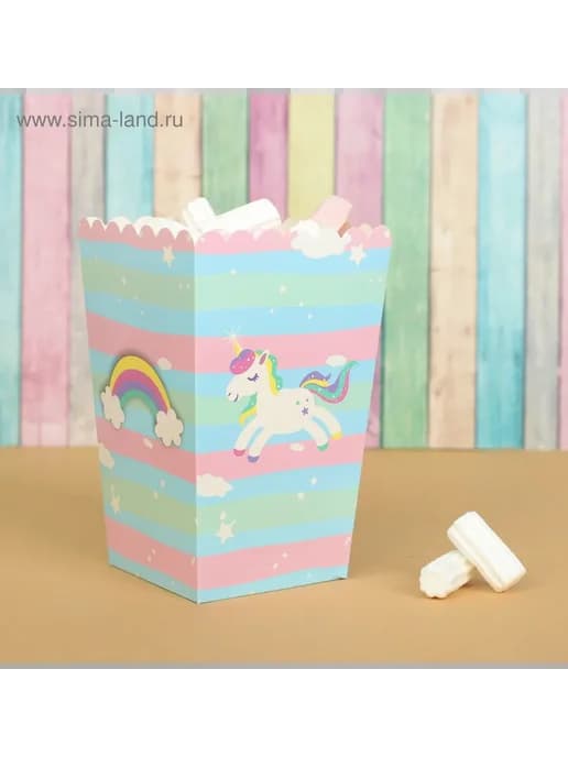 Снек-бокс Единорог набор 6 шт