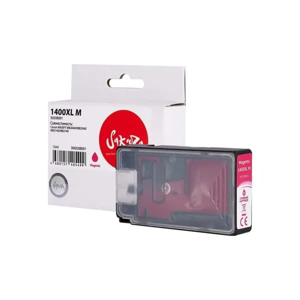 Картридж PGI-1400XL M для Canon MAXIFY MB2140, MB2740 9203B001 Sakura пурпурный