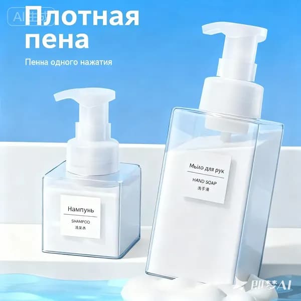 Дозатор для жидкого мыла механический 450 мл, 1 шт