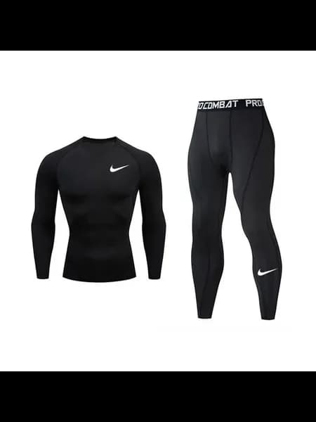 Спортивный комплект термобелья Nike черный