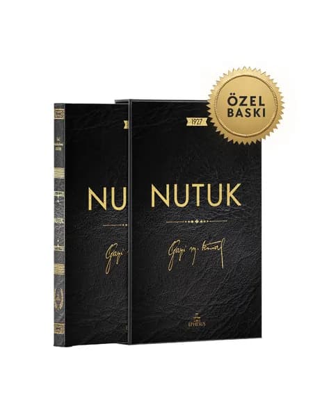 Нутук. Речь (Nutuk) Мустафа Кемаль Ататюрк, подарочное коллекционное издание в кожаном переплете и футляре, турецкое издание, твердый переплет