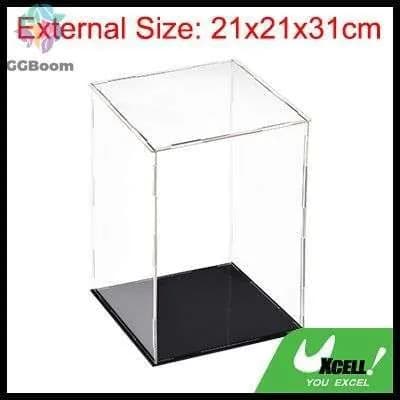UXcell Акриловый прозрачный витринный ящик, пылезащитная защита, 20x20x30 см