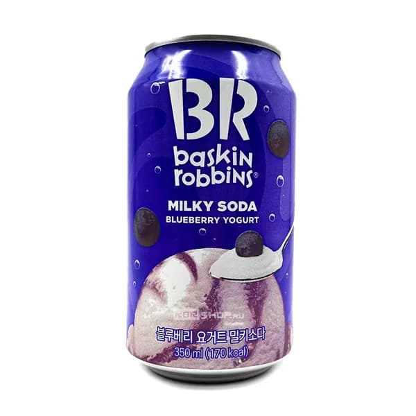 Напиток Baskin Robins Milky Soda Blueberry Yogurt 350мл (Корея)
