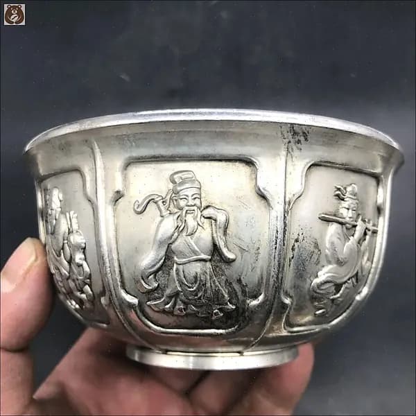 ретро Старинная серебряная чаша, коллекция 1933 года