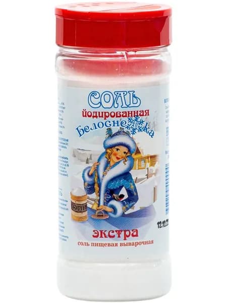 Соль йодированная "Белоснежка" 500 грамм 6 штук