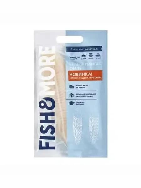 Пангасиус Fish & More филе без кожи замороженный 500 г