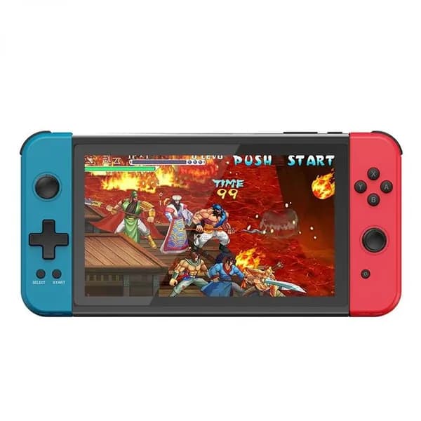 Игровая консоль X70, 7-дюймовая портативная игровая консоль PS высокого разрешения, джойстик, аркадный симулятор, двойная битва