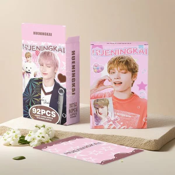 K-pop мужская группа TXT набор карточек поддержки с участниками: 60 карточек и 32 мини-наклейки-94554-HUENINGKAI
