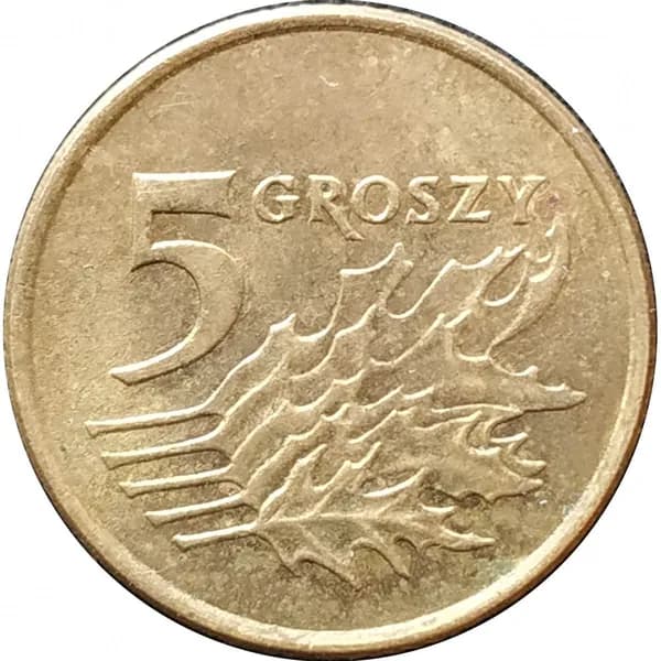5 грошей 1998 Польша из оборота