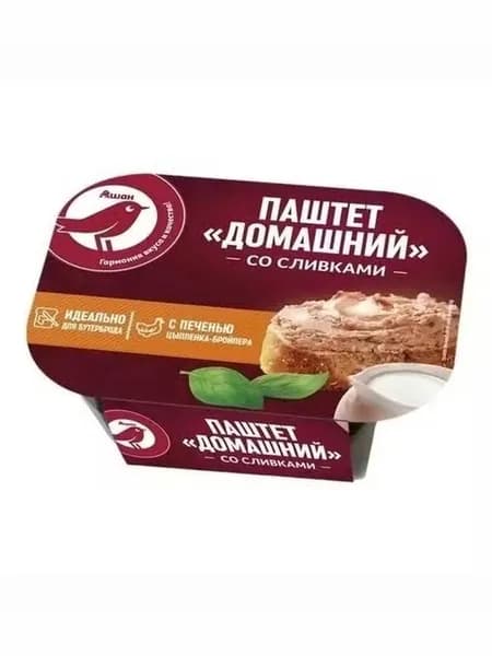 Паштет из куриной печени АШАН Красная птица Со сливками 150 г