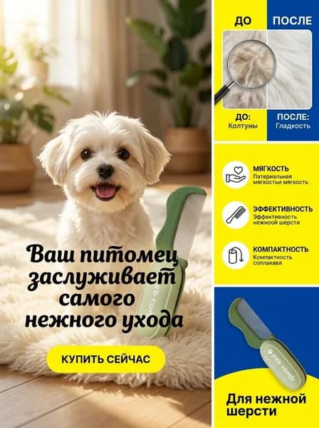 Расческа для животных, маленький, складной, портативный для детей мини АБС пластик зелёный