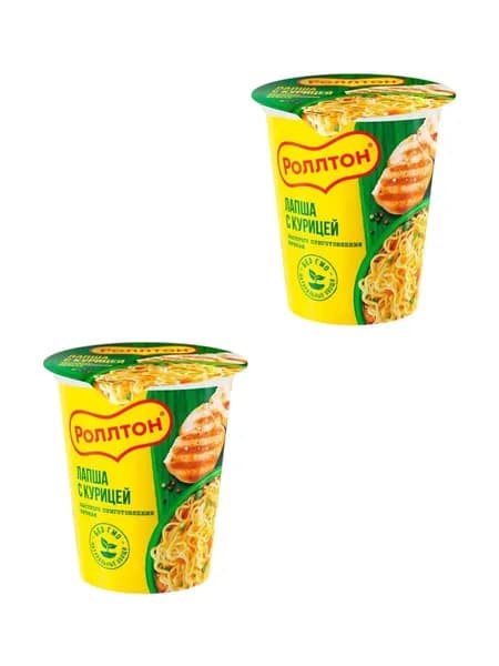 Лапша Роллтон С Курицей, 2шт по 70гр