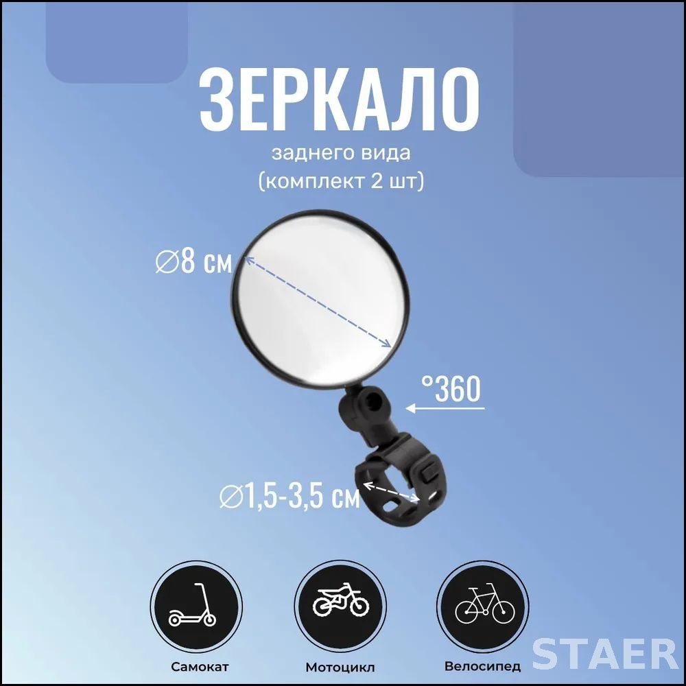 Эксклюзивный комплект для мотоцикла, зеркала заднего вида
