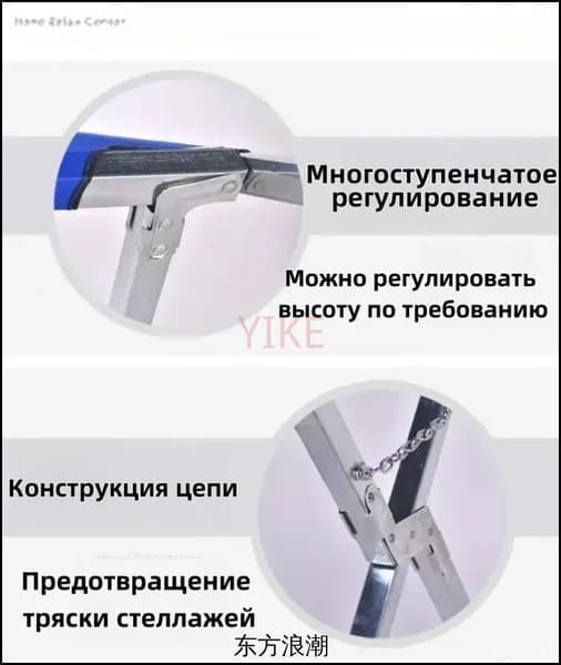 Складной уличный стол 200x70x70 см с утолщением, практичный синий