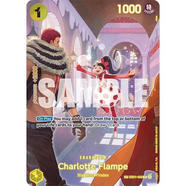 Коллекционные карты ONE PIECE, персонажи Шарлотта Флампе и Дофламинго Дофламинго, артикулы: OP01-073; английская версия, ручного изготовления, качественные аниме-игровые карты.