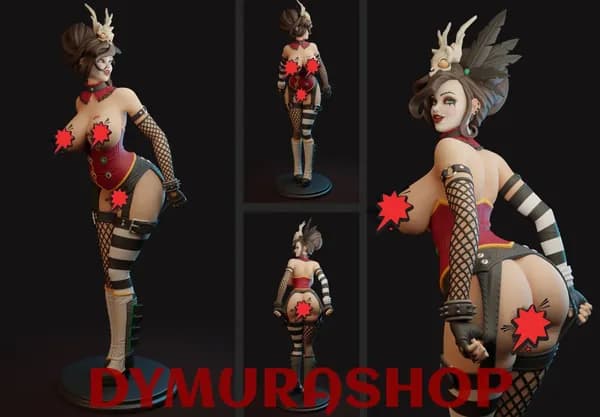 Фигурка Коллекционная Неокрашенная 0584 Moxxi 1/35 Голая