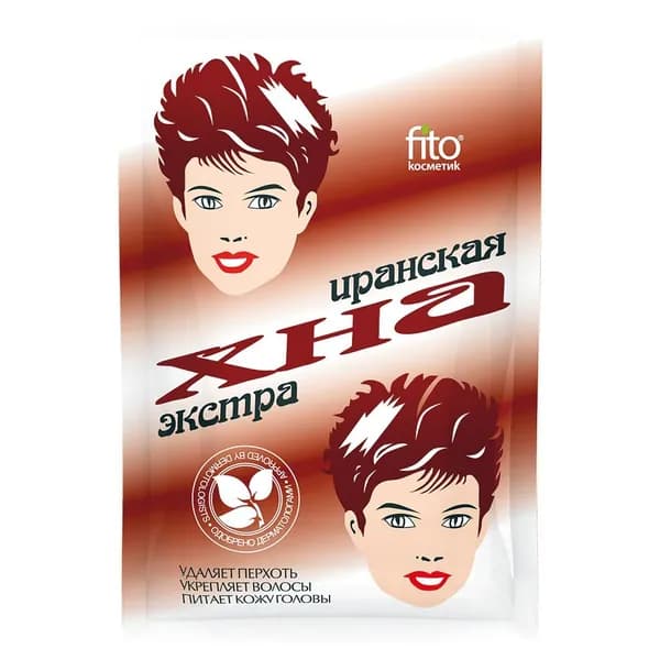 Fito косметик Иранская хна для окрашивания волос натуральная в бумажной упаковке, 25г