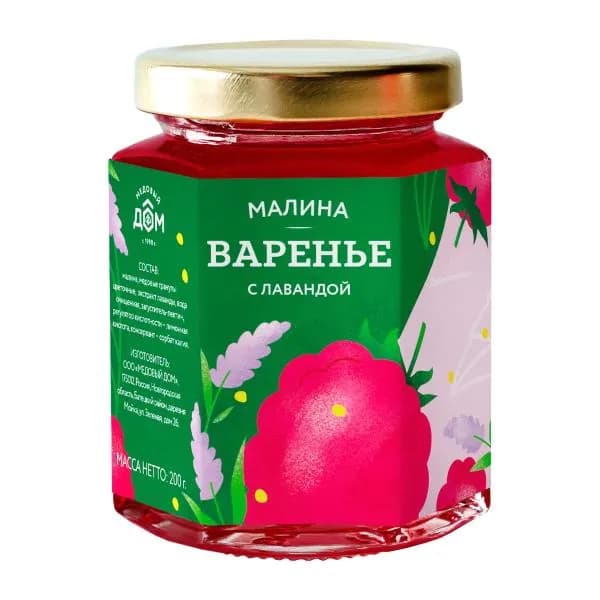 Варенье Медовый Дом малиновое с лавандой 200г