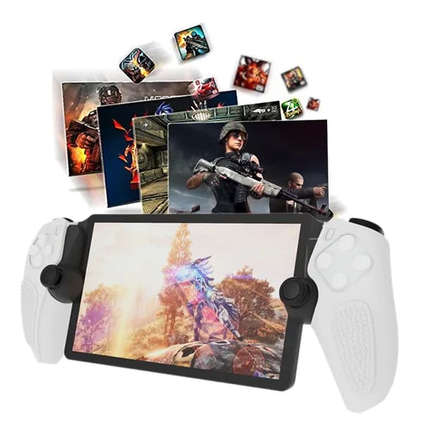 Силиконовый чехол для PlayStation Portal, белый, противоскользящий