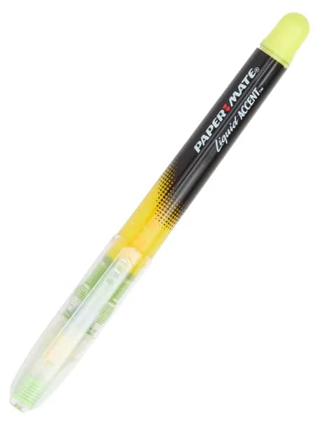 Текстовыделитель Paper Mate Liquid Accent в виде ручки, желтый, P5755103