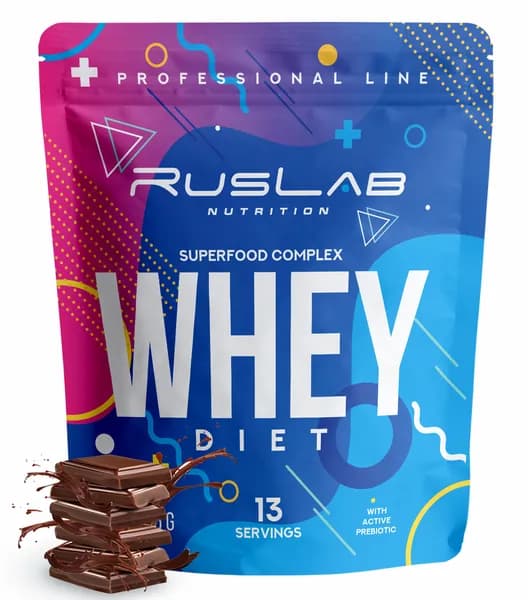 DIET WHEY протеин сывороточный,белковый коктейль для похудения,заменитель пищи (416 гр),вкус шоколад