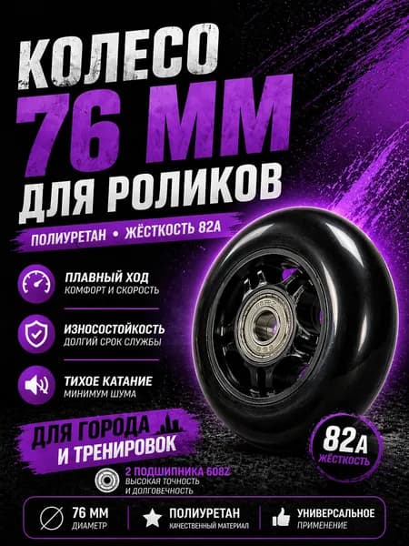 Колесо для роликов 76 мм с подшипниками