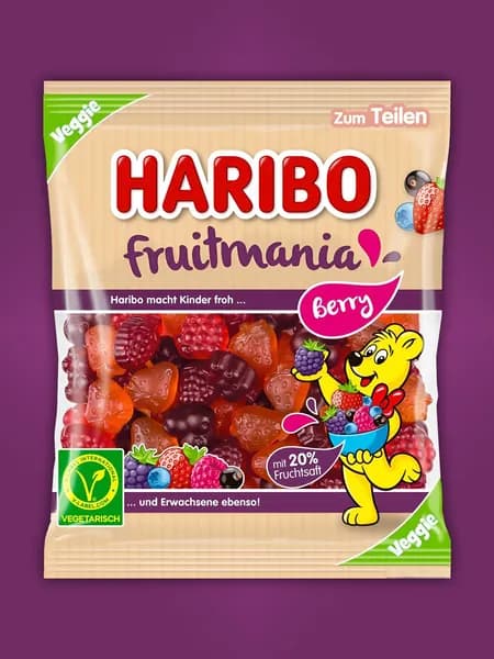 Мармелад HARIBO Fruitmania Berry (Фрутмания со вкусом ягод) 160г Германия